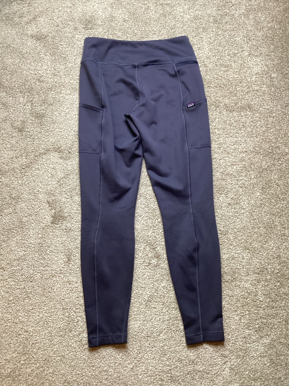 Patagonia Womens Pack Out Tights Smolder Blue Medium Cargo - Picture 8 of 9